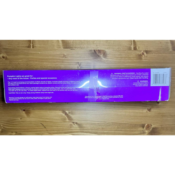 Pumpkin Indoor Outdoor Lights Jack O Lantern Halloween Fall Decor 9FT Lighted - Picture 2 of 4